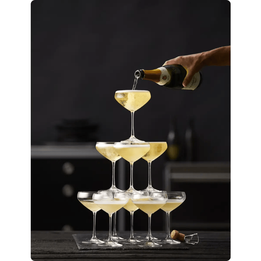 Lyngby Glas Juvel Champagneskål 34 cl 4 stk.